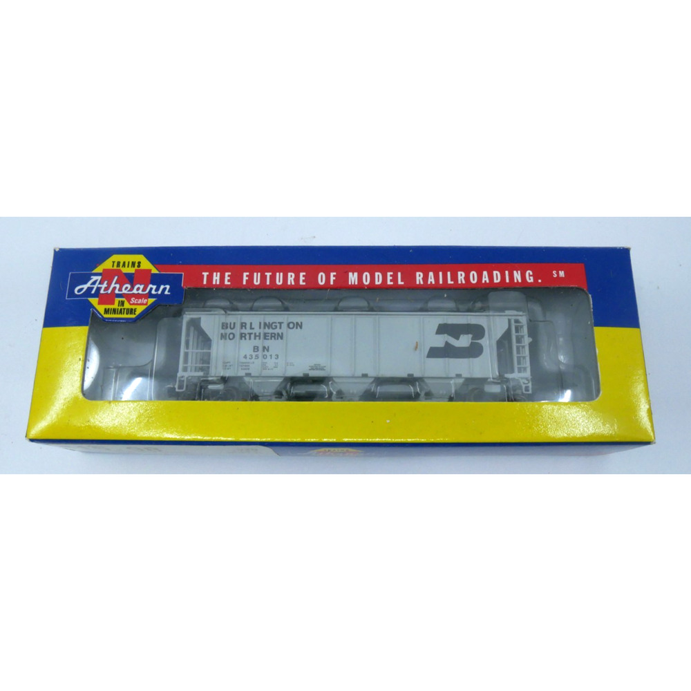 N Scale Athearn 11355 BN Burlington Northern 3-Bay Covered Hopper #435013